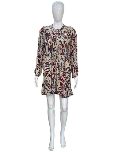 Isabel Marant Designer Robe de Femme Salvia Multicolore Soie Imprimé Mini M 38 - Photo 2 sur 14