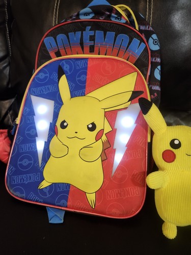 Pokémon Pikachu Kids Backpack Red Blue Yellow Black Lightweight