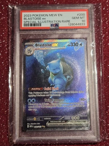Pokémon Blastoise ex Special Illustration Rare Sv151 200/165 PSA 10 Holo