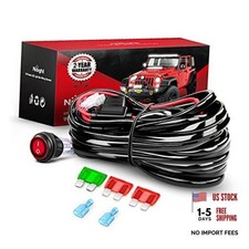 Copper LED Light Bar Wiring Harness Kit - 1 Lead 12AWG Heavy Duty 12AWG-1 Lead