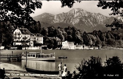 Postcard Kochel am See Upper Bavaria, hotel Grauer Bär, Kochelsee,... - 4946797