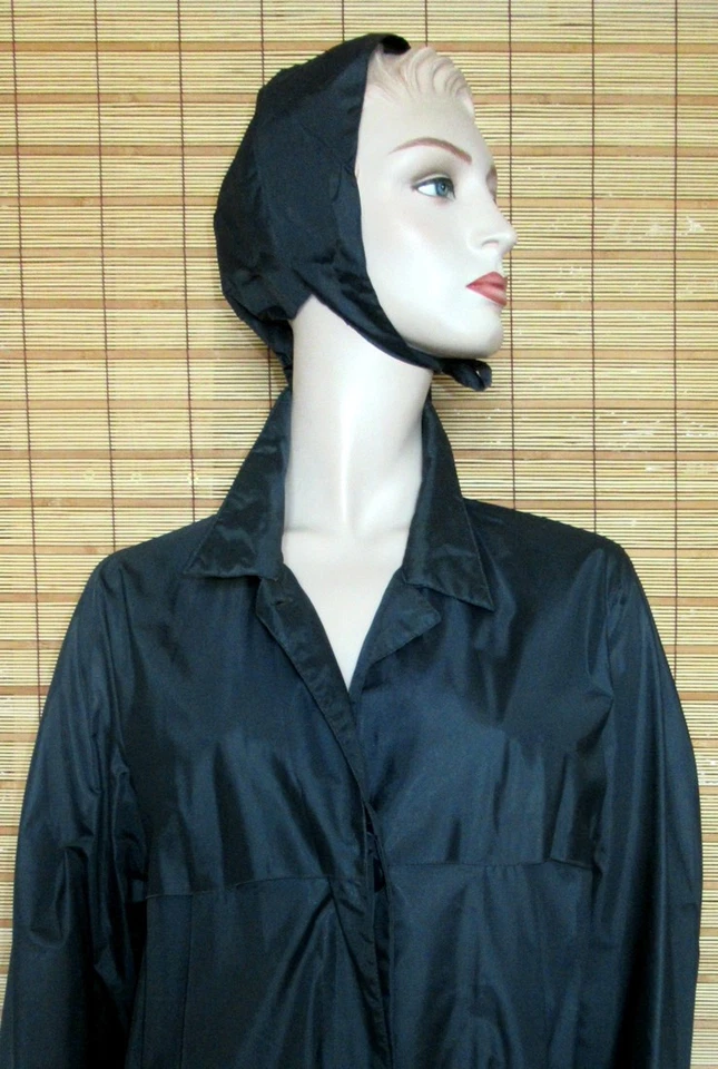 BLAUER REGENMANTEL - RAINCOAT - NYLON - VINTAGE - LILION - GR. 48 - Bild 3 von 4