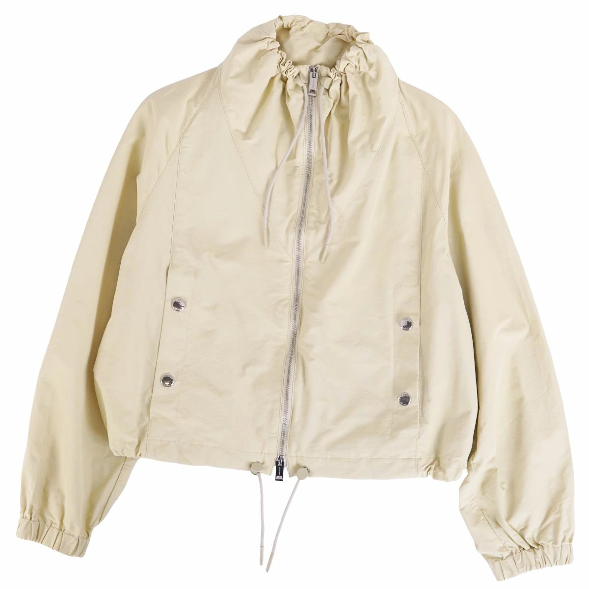 [Good Condition] BURBERRY Jacket Blouson Zip Up Logo Cotton Nylon Outerwear Wome thumbnail 2