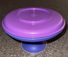 Tupperware 4Pc Serve It All Pedestal Chip Dip Cake Stand 1531 1532 1533 Purple