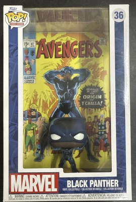 #ad Funko POP Comic Cover: Marvel Avengers Black Panther Figure NEW $6.99