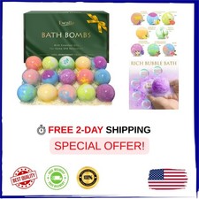 Bath Bombs Gift Set for Women, 15 Pcs Handmade Shea Butter Bubble Bath Fizzies