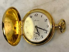 Vintage ARNEX Gold Plated Pocket Watch. 17 Jewels Manual SWISS