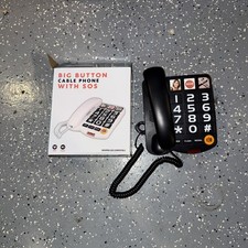 Sangyn Large Button Corded Phone for Seniors w/ Loud Ringer Dialing