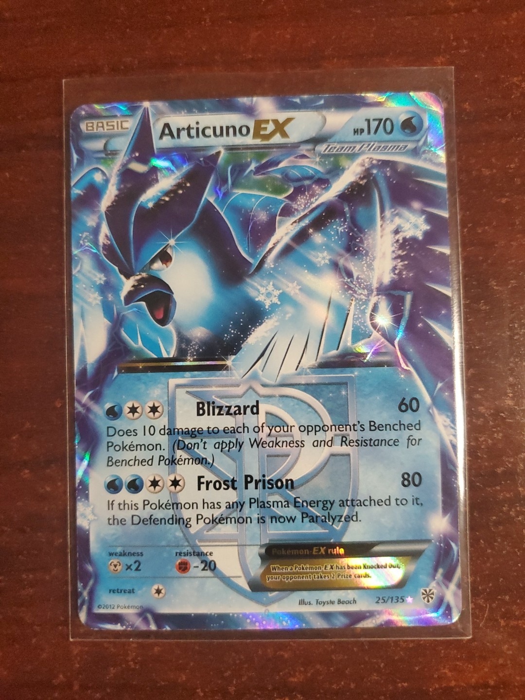 Articuno EX 25/135 Pokémon Card Plasma Storm Rare Find NM
