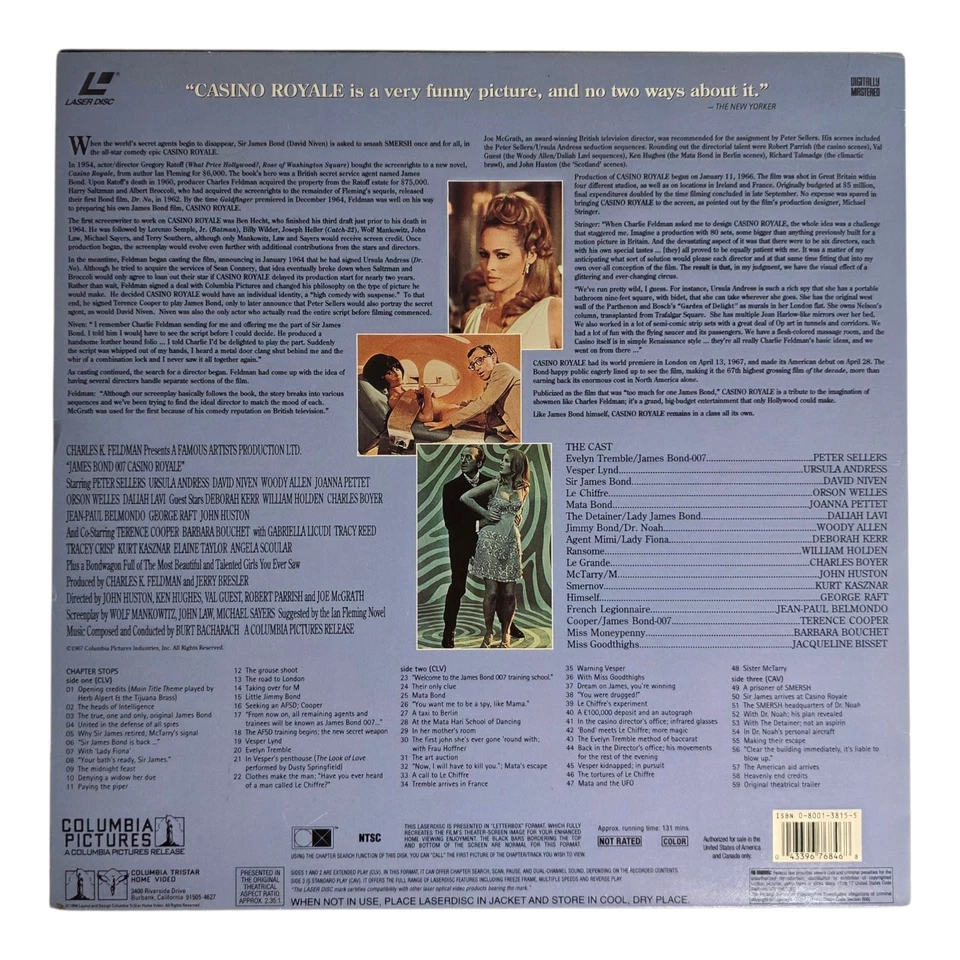 CASINO ROYALE 2-Laserdisc LD WIDESCREEN FORMAT EXCELLENT CONDITION VERY RARE! — 第 2/4 张图片