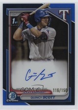 2024 Bowman Chrome Prospect Blue Refractor /150 Quincy Scott #CPA-QS Auto 1dq4