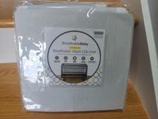 NEW Breathable Baby Mesh Crib Liner Classic - White - Free Shipping