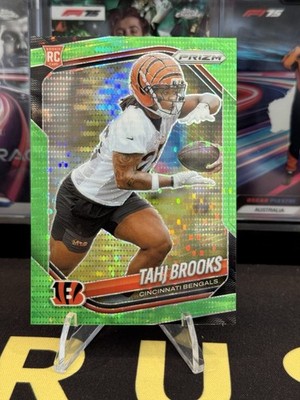 2025 Panini Prizm Neon Green Pulsar Rookie Tahj Brooks #335