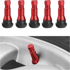 Reliable 5-piece Red Tire Valve Stems - Universal Fit For Various Vehicles Reliable 5-piece Red Tire Valve Stems - Universal Fit For Various Vehicles