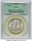Photo of a 1938-D Walking Liberty Half Dollar from an eBay listing that sold on Jul 22, 2026