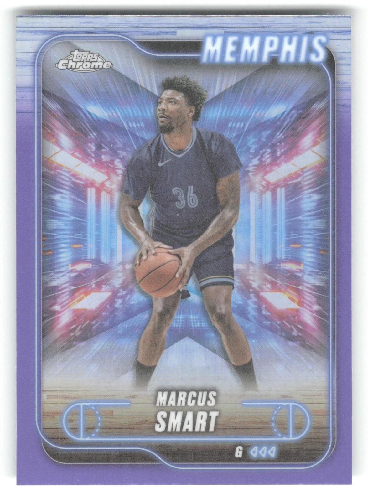 2024-25 Topps Chrome #147 Marcus Smart Purple Refractor