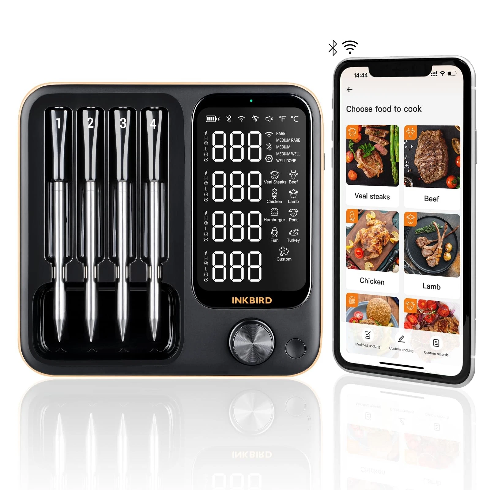 Wireless Meat Thermometer with 4 Probes, INKBIRD WiFi Meat Thermometer Digita...
Opens in a new wind