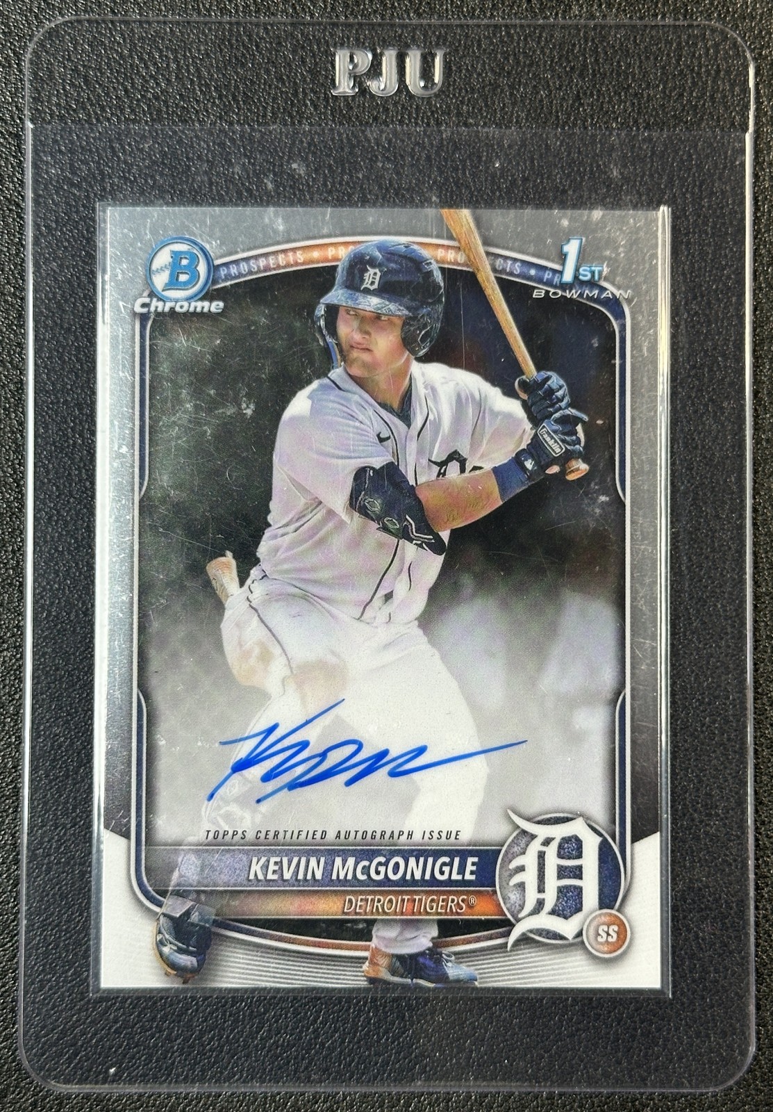 KEVIN MCGONIGLE 2025 BOWMAN CHROME #CPA-KM AUTO 1ST PROSPECT TIGERS