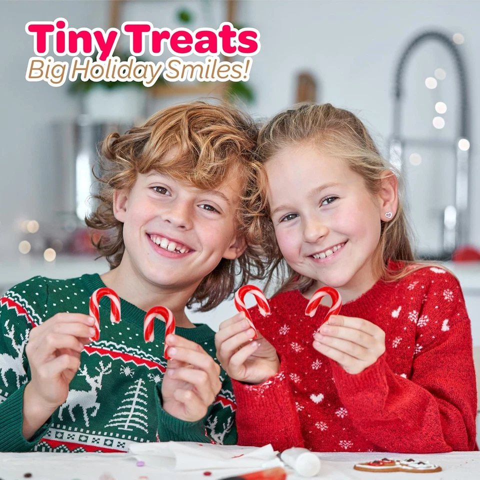 Paquete de 50 mini bastones de caramelo a granel - envueltos individualmente, mini bastones de caramelo de 2 pulgadas, C Foto 3 de 4