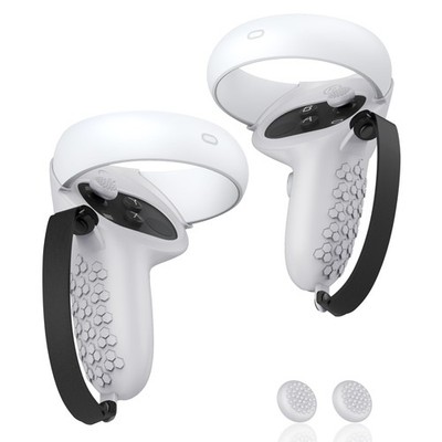 AMZDM Controller Grip Cover for Meta Quest 2 VR Touch Gray 1 Pair