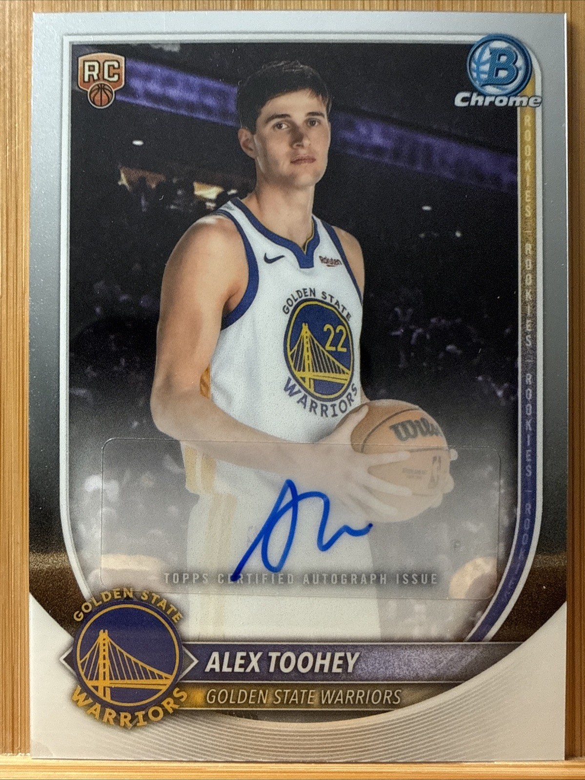 Alex Toohey (RC) 2025-26 Bowman - Rookie Chrome Auto #BCA-AO - GS Warriors