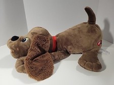 Hasbro Pound Puppies Brown Plush Puppy Dog W/ Red Collar Excellent 