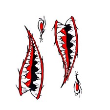 Shark Sticker Funny Creative PVC Decorative Sticker for Kayak Car Boat