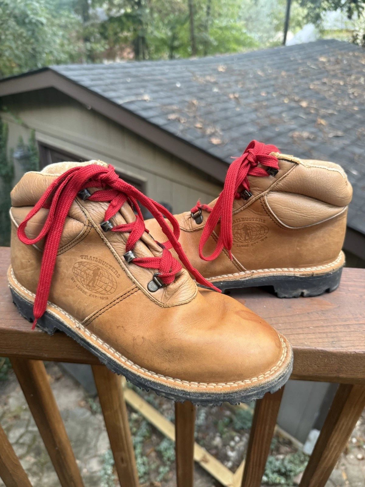 Vintage Trailbusters by Lubbe Est 1918 Hiking Boots Made In South Africa Men's 8