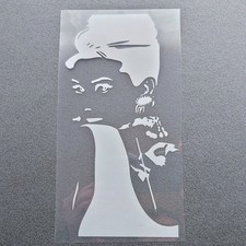 Audrey Hepburn Cutting Sticker Silver