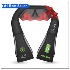 Shiatsu Neck and Shoulder Massager Cordless R...