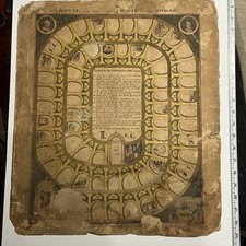 Game of Goose Antique Board Game c.1795 Lumsden & Son Glasgow Scotland Scarce