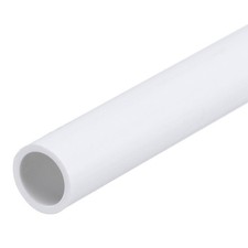 PVC Rigid Round Pipe 7mm ID 9mm OD 8" Length White, High Impact