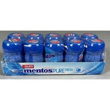 Mentos Pure Fresh Sugarfree Gum Fresh Mint 10 Count Bottles 100 Pieces Total