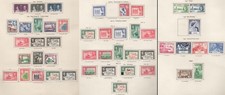 Fiji 1937-51 f mint on leaves, with the defins &frac12;d - &pound;1 set of 22 (less 10s)