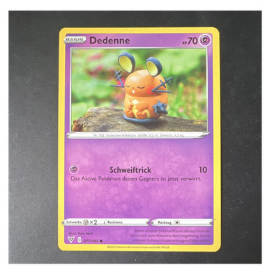 Pokémon Dedenne 077/185 Einzelkarte Deutsch 2020 Basisform 70 KP TCG