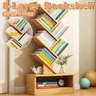 Drawer Book Wood Bookshelf 8 Shelves Tree Bookcase Display Storage Rack Classic