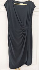  Dress Black Summer Cross Ruched  Party Dresses Size UK 14