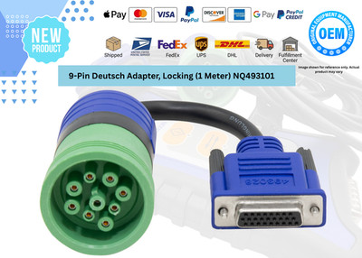 New Nexiq 9-Pin Deutsch Adapter, Locking (1 Meter) NQ493101 (OEM Part)