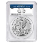 2024 $1 American Silver Eagle PCGS MS70 FS West Point Label