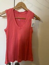 A New Day Pink Solid Ribbed Knit Sleeveless S...