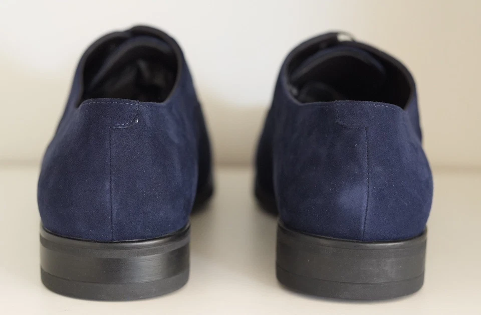 Premium Designer Fabi Navy Dark Blue Loafer Dress Shoes Mens EU 43 US 10 Italy - Image 3 of 4