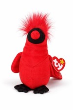 Ty Beanie Baby Mac Cardinal Plush Bird Red Vintage w Tag