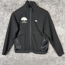 FIGS Sydney Scrub Jacket Womens XS Black Full Zip READ Business Logo