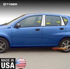 TYGER Fits 2009-2015 Chevy Aveo Hatchback 8PC W/Triangle Piece Pillar Post