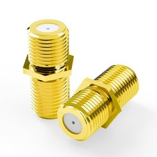 Coaxial Cable Connector RG6 Coax Extender F-Type Gold Plated Coupler Plug