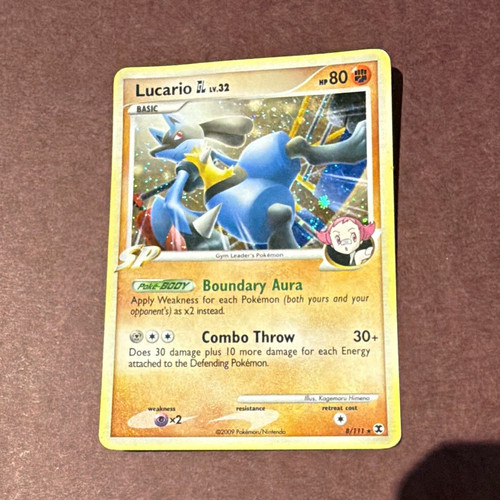The Pokémon Company Lucario GL 8/111 Rising Rivals SP Rare Basic 80 HP English