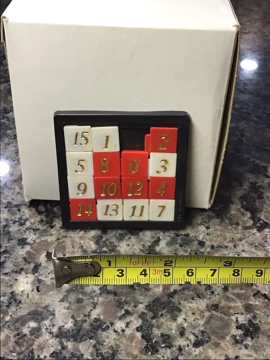 VINTAGE Classic 15 Slide Tile Puzzle Game Multicolored Challenge
