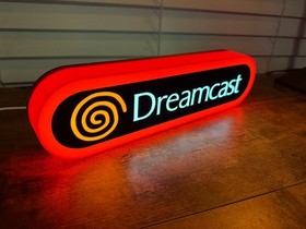 Dreamcast LED Sign - 12" Dimmable Retro Gaming Light - Wall or Desk - 5V USB