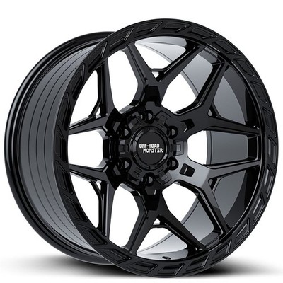 20x10'' Off-Road Monster Wheels M40 Gloss Black Rims (4pcs)