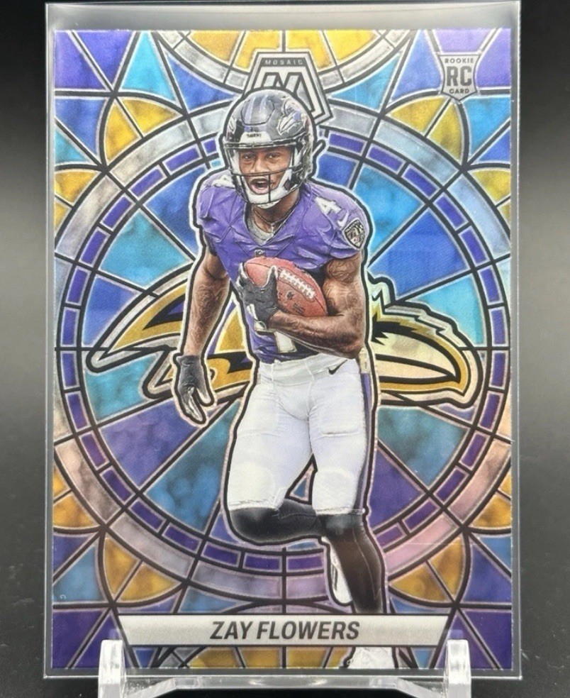 2023 Panini Mosaic Zay Flowers Stained Glass #SG-30 Case Hit RC Rookie SSP
